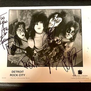 Kiss autographed photo